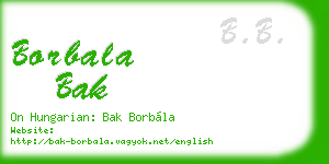 borbala bak business card